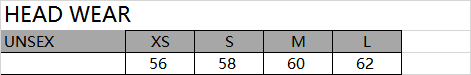 custom cap size chart,custom hat size chart