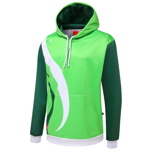 green hoodie