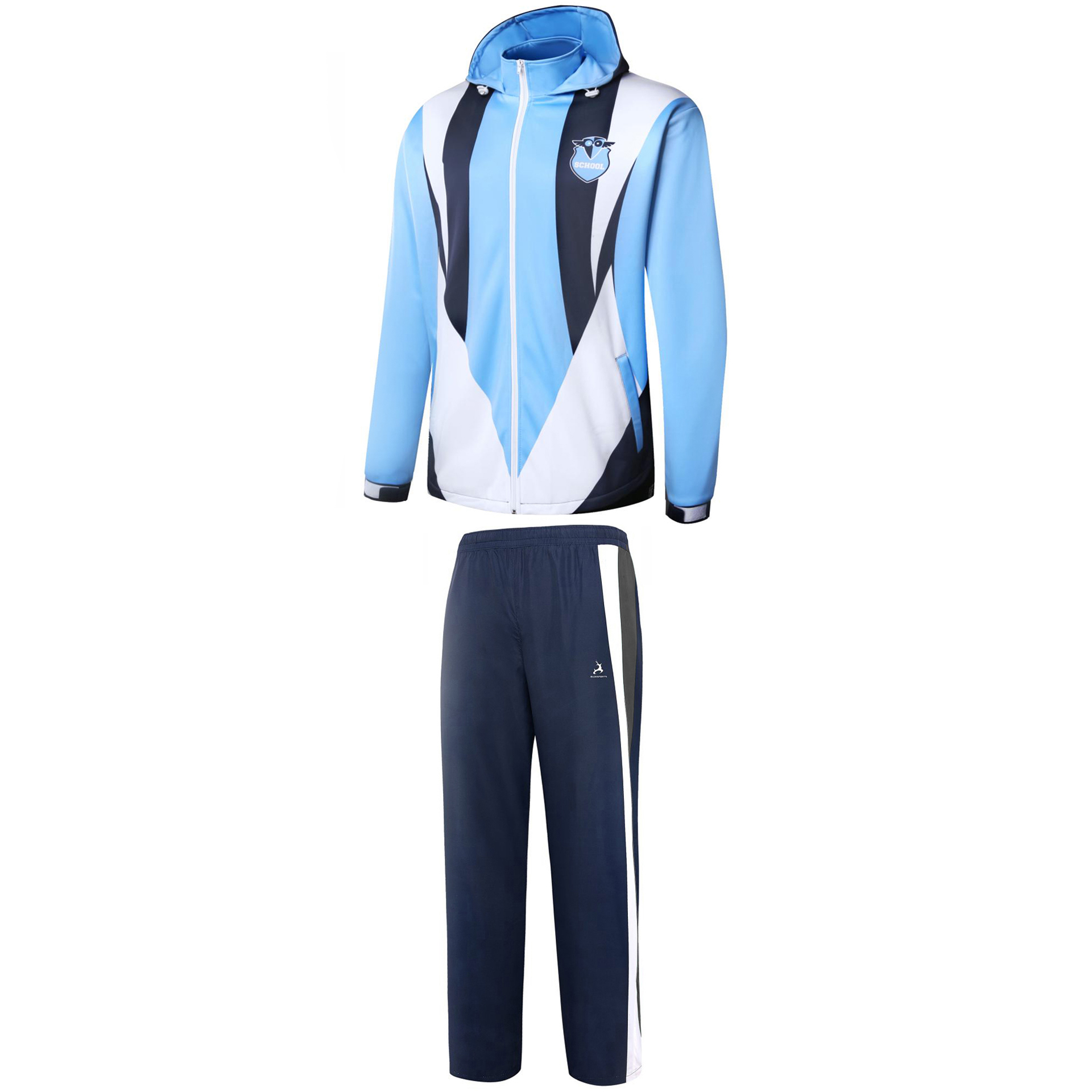 SUBLIMATED SCHOOL HOODED JACKET-L0407SC3