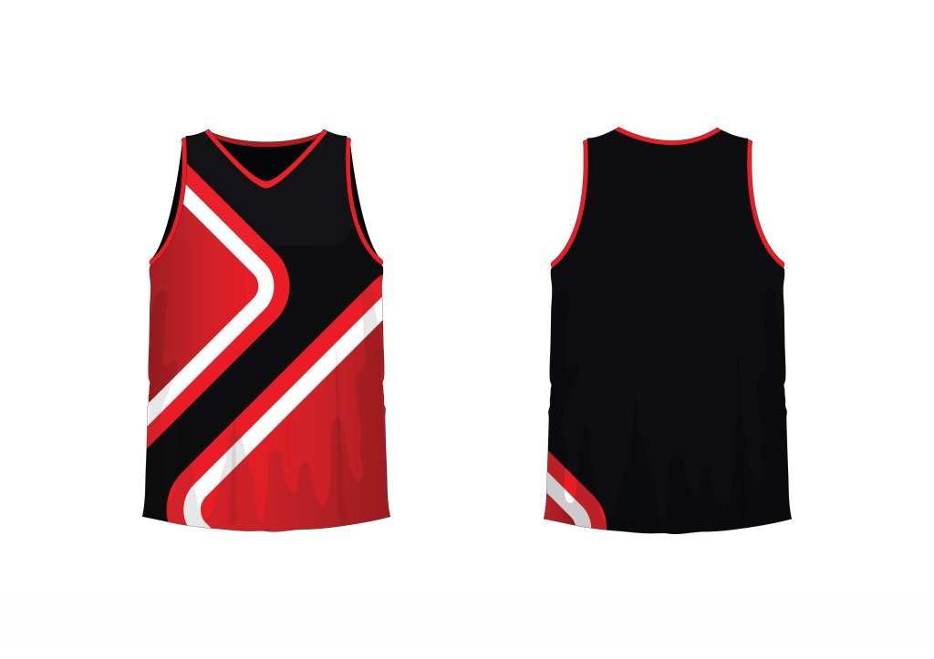 Camouflage Sleeveless base layer Tank Top Basketball jersey vest design  flat sketch illustration template, sport jersey concept with front and back  view for Men and women Volleyball and badminton kit Stock Vector