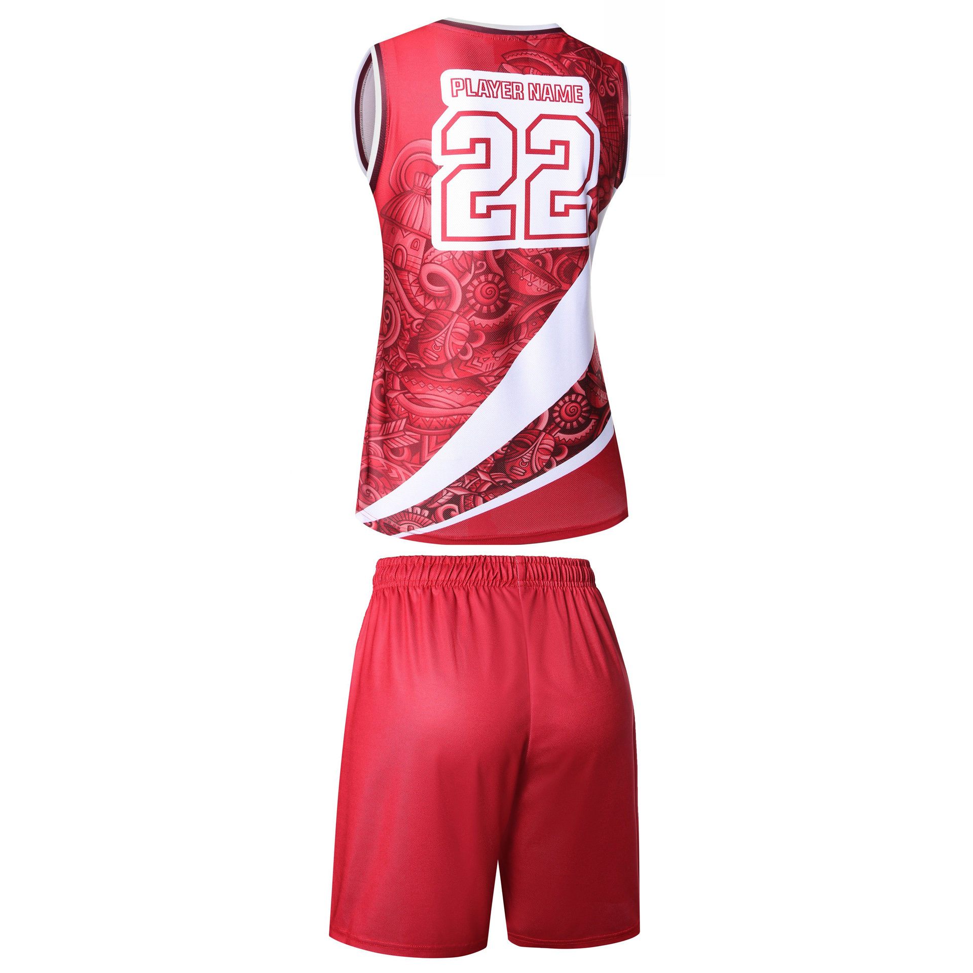 BASKETBALL UNIFORM-B1112RBW3