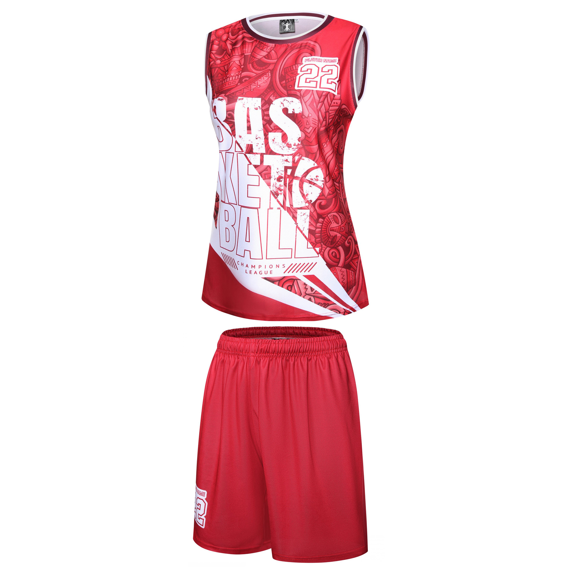 BASKETBALL UNIFORM-B1112RBW3